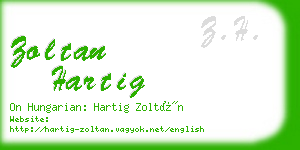 zoltan hartig business card